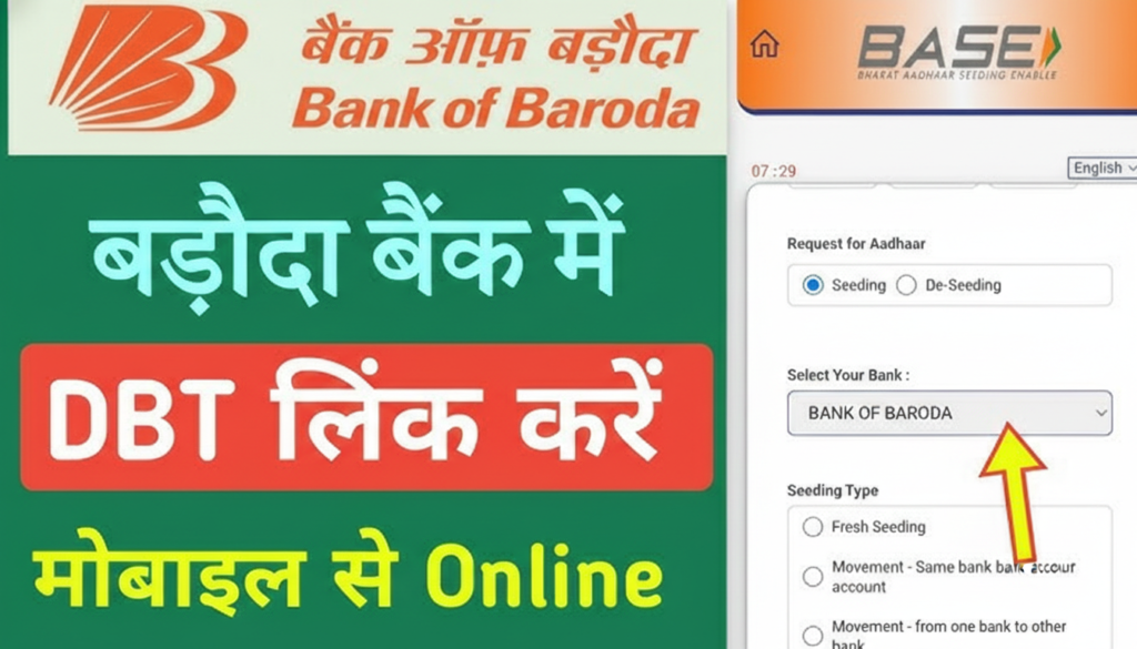 baroda Bank dbt link kaise kare